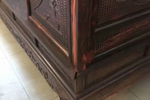老挝大红酸枝雕花架子床,富贵名家,传世之作，交趾黄檀雕花大床