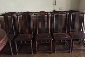 老挝大红酸枝圆桌家具11件套品牌