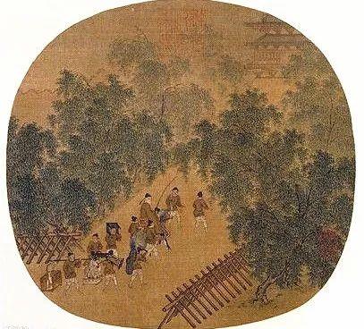宋代佚名画家《春游晚归图》现藏于台北故宫博物院