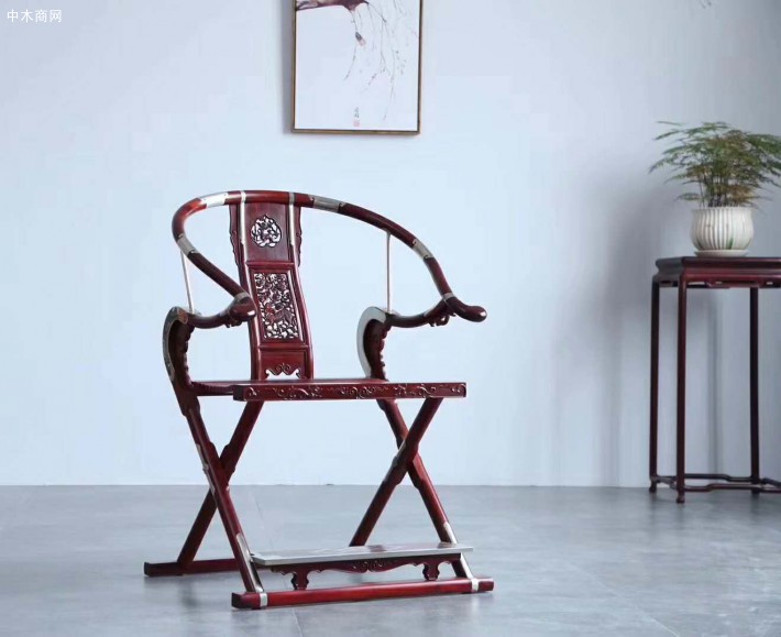 印度小叶紫檀交椅红木家具高清图片