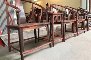大红酸枝圈椅红木家具厂家批发图2