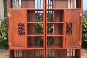 缅甸花梨书柜红木家具厂家批发图2