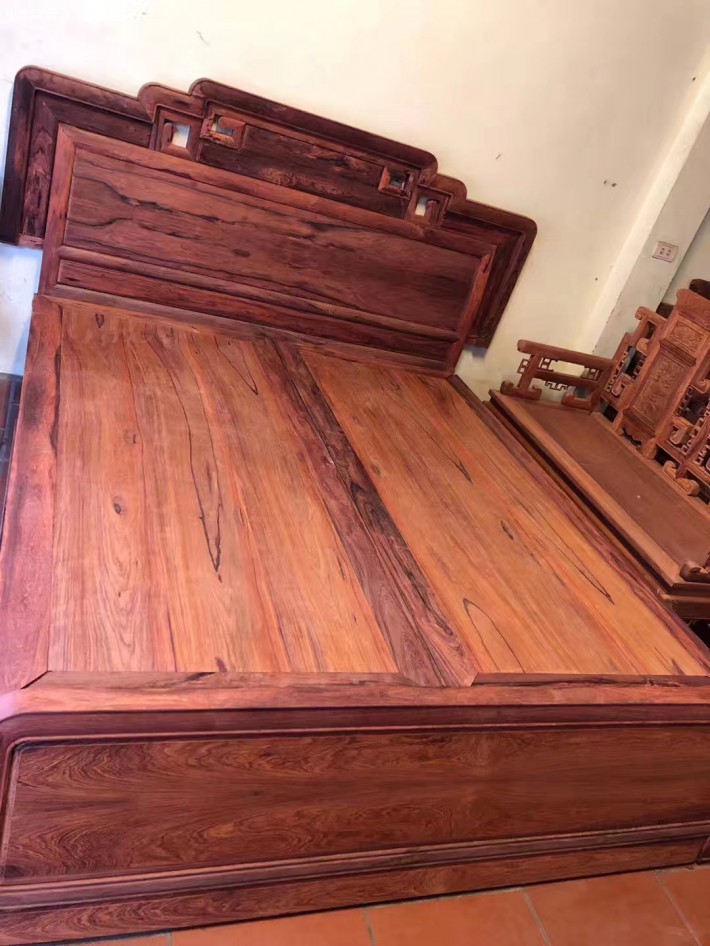 红木家具白酸枝大床带床头柜厂家批发价格