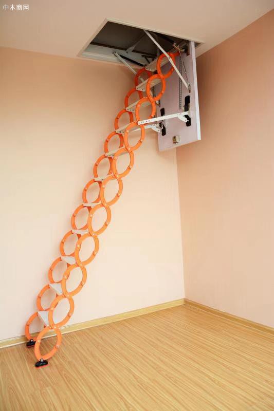 隐形伸缩楼梯是全部组装好并且可以安装的