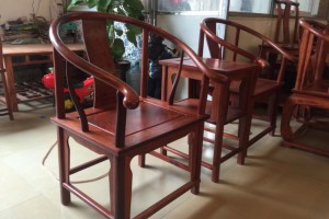 缅甸花梨木圈椅三件套 4500元 独板图3