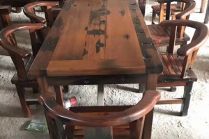宁波船木沙发 船木餐桌 船木酒柜 船木家具图2