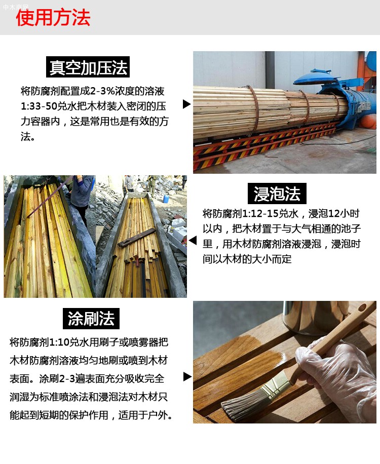 室外CCA木材防腐剂使用方法