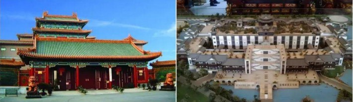 左图为紫檀宫，右图为紫檀博览园