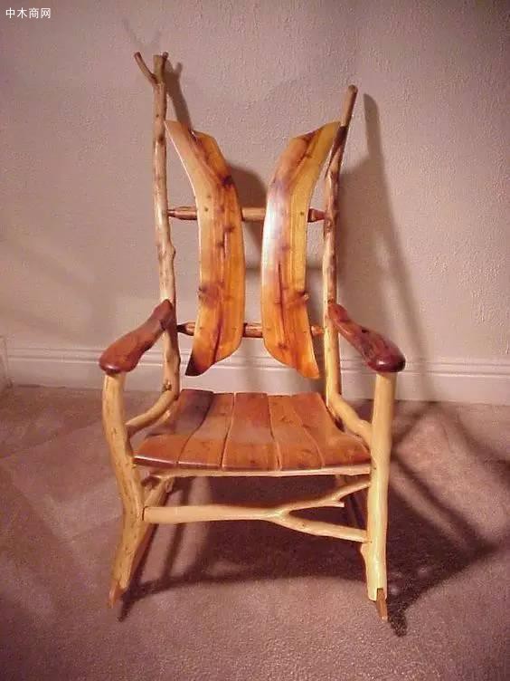 原木木头餐椅