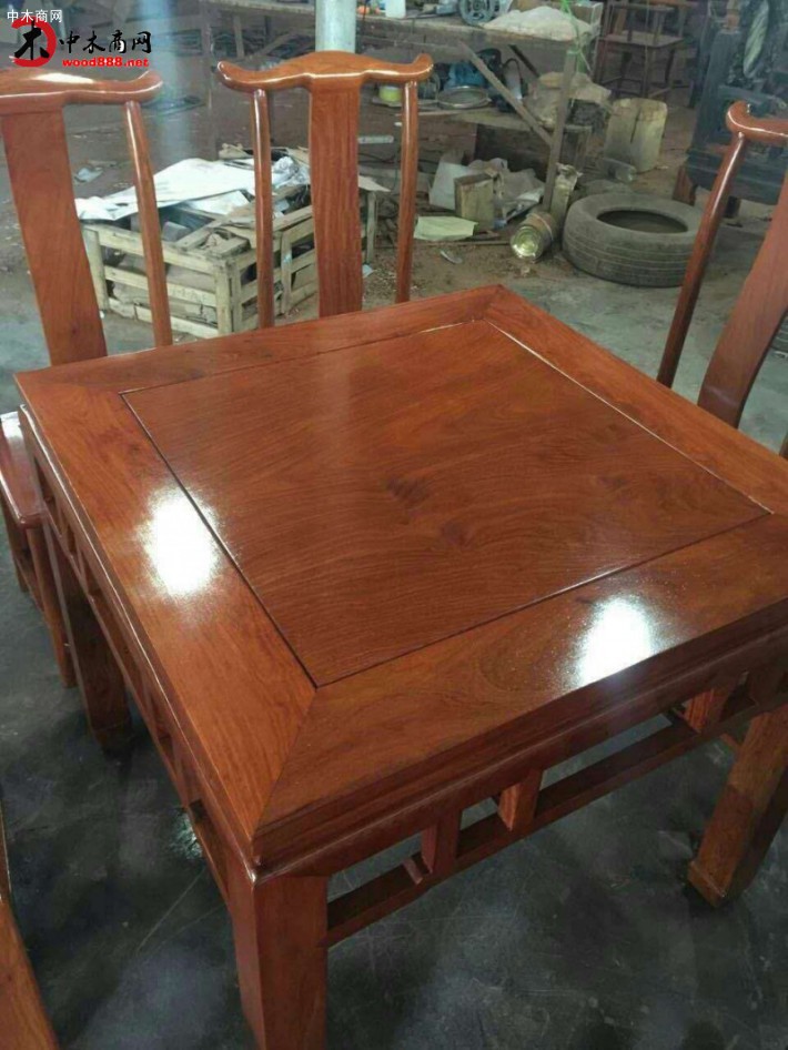 缅甸花梨八仙桌,麻将,餐桌两用为一体,凭祥市匠心居红木家具店