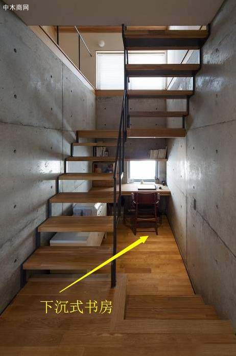 楼梯下方最适合做什么?可以装修成下沉式书房吗?