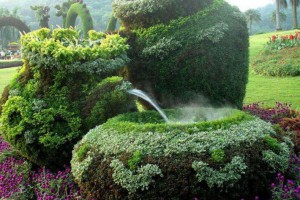 户外仿真绿雕,园林景观绿植造型,花坛组合景观雕塑图1