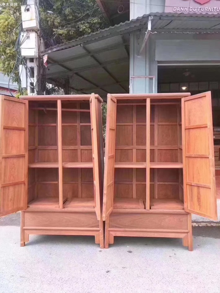 苏作明式家具,缅甸花梨木素面圆角柜