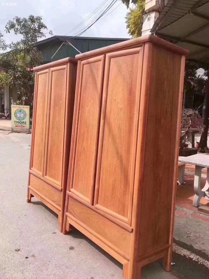 苏作明式家具,缅甸花梨木素面圆角柜价格