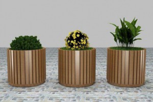 户外花箱花盆,防腐木花箱花盆,定制木质种植箱室