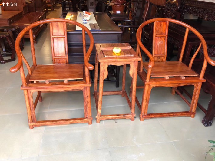 越南黄花梨圈椅3件套多少钱细节图在线高清视频