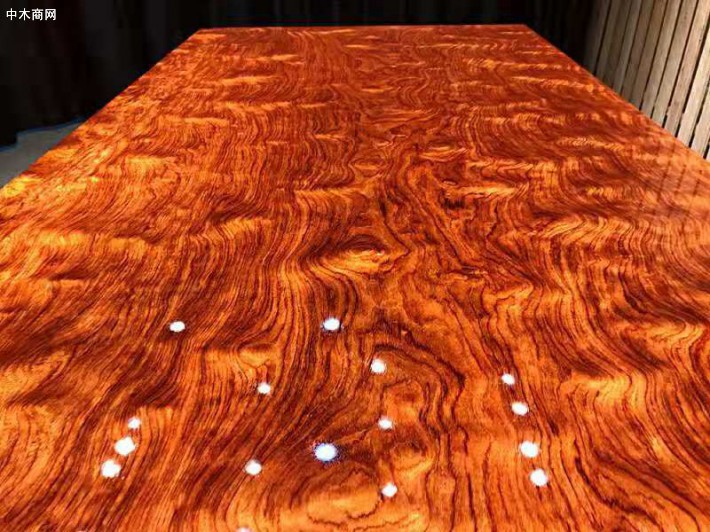 巴花实木大板桌,巴西花梨木餐桌九件套,个性家具批餐桌图片