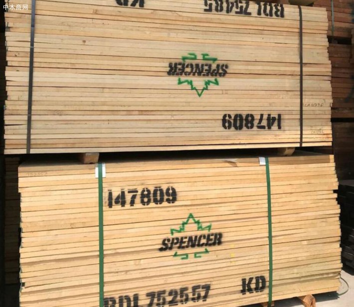 今年1月中国对硬枫木的采购量大幅增加对软枫木的采购量下降