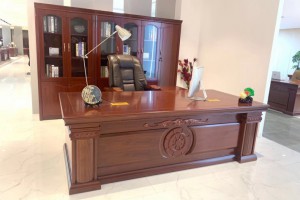 美式风格大班桌,大班台,老板桌,老板办公桌,总裁桌,实木班台图2