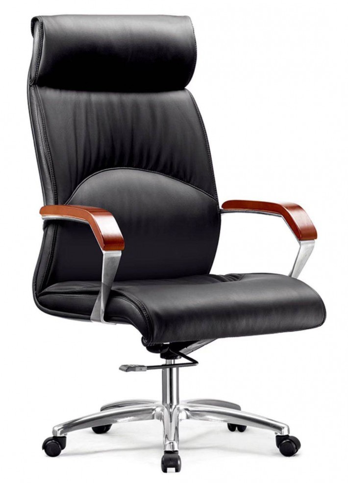 转动皮座椅6610A黑色可升降办公椅批发价格
