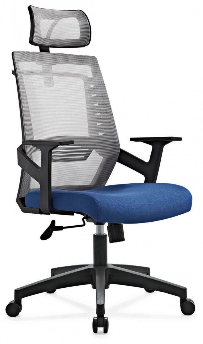 现代网转座椅301A白色带头枕办公椅厂家批发