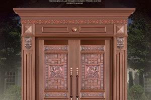 铜门厂家制造批发 别墅大门钢制防盗门子母进户门图2