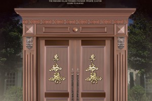 铜门厂家制造批发 别墅大门钢制防盗门子母进户门图3