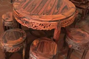 精品大红酸枝园餐台各种花色款式园餐桌批发