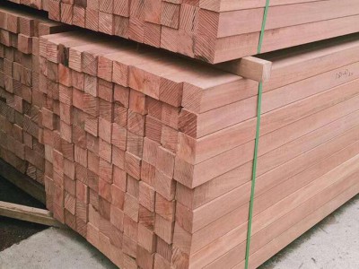 优质天然柳桉木防腐木板材建材工程效果图