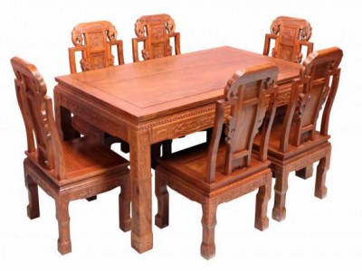 缅甸花梨木方形餐桌批发价格