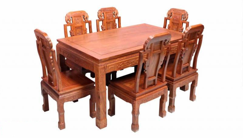 缅甸花梨木方形餐桌批发价格