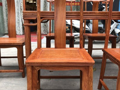 精品缅甸花梨木餐桌七件套价格大概是多少？图3