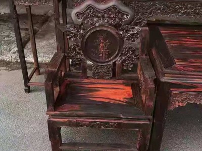 大红酸枝6件套的中堂多少钱?图2