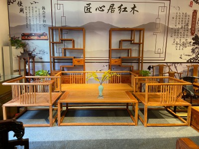 缅甸花梨新中式沙发六件套出厂价2万6千元图5