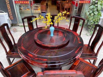 精品国色天香老挝大红酸枝圆餐桌价格图6
