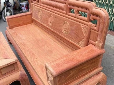 凭祥龙之涵红木家具缅甸花梨木国色天香沙发多少钱图6