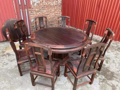 凭祥龙之涵红木家具的老挝大红酸枝圆餐桌的价格哪位清楚图5