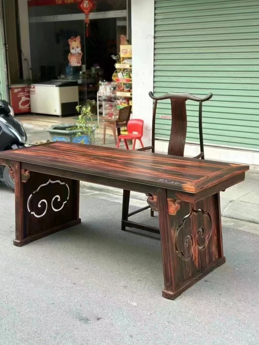 凭祥龙之涵红木家具老挝大红酸枝办公桌一套价格图片