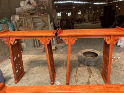 凭祥龙之涵红木家具缅甸花梨条案价格图3
