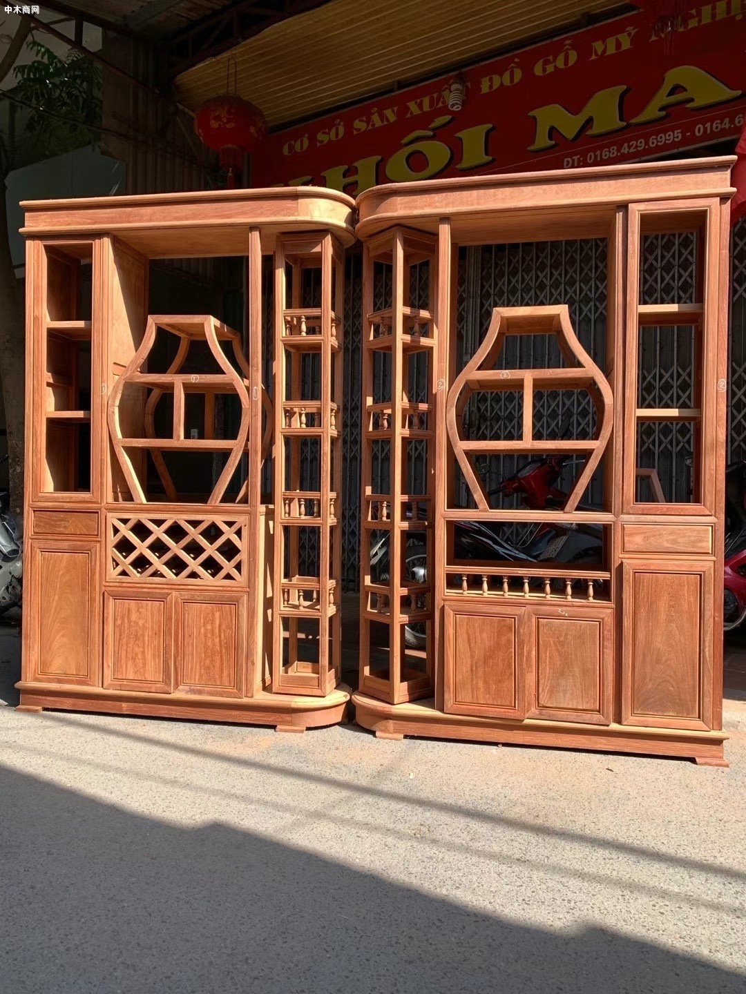 缅甸花梨隔厅柜图片