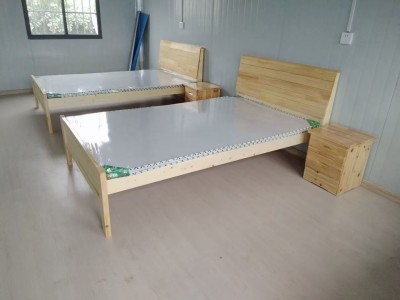 太仓展久木业厂家直发松木床上下床,单层床图4
