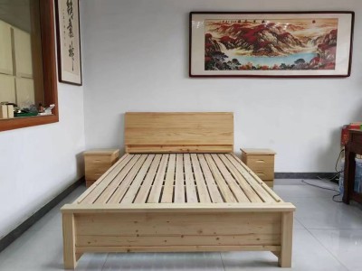 太仓展久木业厂家直发松木床上下床,单层床图8