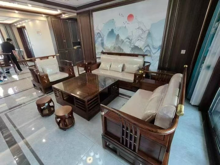 天地木缘家具厂家直销俄罗斯榆木白茬沙发家具品牌