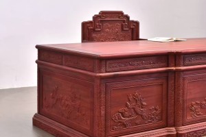 血檀白呸4米荷花书柜四组合