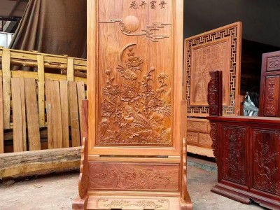 缅甸花梨屏风价格及图片